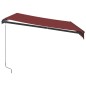 vidaXL Markise Manuell mit LED Weinrot 300x250 cm vidaXL Markise Manuell mit LED Weinrot 300x250 cm