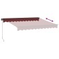 vidaXL Markise Manuell mit LED Weinrot 300x250 cm vidaXL Markise Manuell mit LED Weinrot 300x250 cm