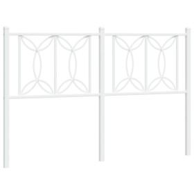 vidaXL Kopfteil Metall Weiß 135 cm