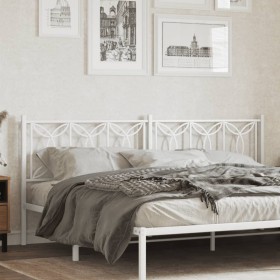 vidaXL Kopfteil Metall Weiß 193 cm