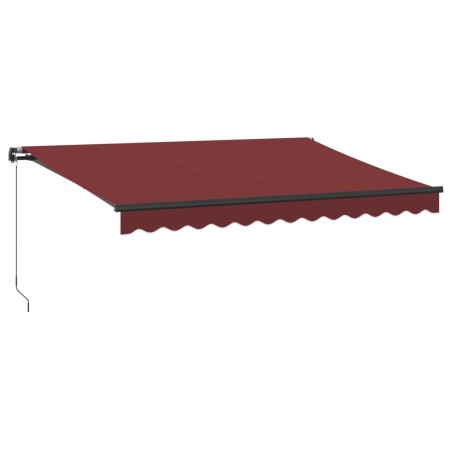 vidaXL Markise Manuell Weinrot 350x250 cm