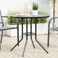 vidaXL Terrassentisch Rund Anthrazit Pulverbeschichteter Stahl vidaXL Terrassentisch Rund Anthrazit Pulverbeschichteter Stahl