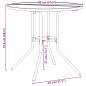 vidaXL Terrassentisch Rund Anthrazit Pulverbeschichteter Stahl vidaXL Terrassentisch Rund Anthrazit Pulverbeschichteter Stahl