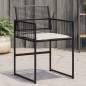 vidaXL Gartenstühle mit Kissen 4 Stk. Schwarz Poly Rattan vidaXL Gartenstühle mit Kissen 4 Stk. Schwarz Poly Rattan