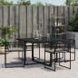 vidaXL Gartenstühle mit Kissen 4 Stk. Schwarz Poly Rattan vidaXL Gartenstühle mit Kissen 4 Stk. Schwarz Poly Rattan