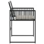vidaXL Gartenstühle mit Kissen 4 Stk. Schwarz Poly Rattan vidaXL Gartenstühle mit Kissen 4 Stk. Schwarz Poly Rattan