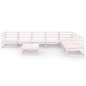8-tlg. Garten-Lounge-Set Weiß Kiefer Massivholz 8-tlg. Garten-Lounge-Set Weiß Kiefer Massivholz