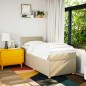 vidaXL Boxspringbett mit Matratze Creme 80x200 cm Stoff vidaXL Boxspringbett mit Matratze Creme 80x200 cm Stoff