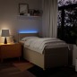vidaXL Boxspringbett mit Matratze Creme 80x200 cm Stoff vidaXL Boxspringbett mit Matratze Creme 80x200 cm Stoff