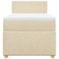 vidaXL Boxspringbett mit Matratze Creme 80x200 cm Stoff vidaXL Boxspringbett mit Matratze Creme 80x200 cm Stoff