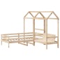 vidaXL Tagesbett und Bank mit Dach 90x200 cm Kiefernholz vidaXL Tagesbett und Bank mit Dach 90x200 cm Kiefernholz