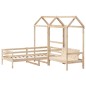 vidaXL Tagesbett und Bank mit Dach 90x200 cm Kiefernholz vidaXL Tagesbett und Bank mit Dach 90x200 cm Kiefernholz