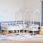 vidaXL Tagesbett Set mit Dach Weiß 90x200 cm Massivholz Kiefer vidaXL Tagesbett Set mit Dach Weiß 90x200 cm Massivholz Kiefer
