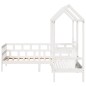 vidaXL Tagesbett Set mit Dach Weiß 90x200 cm Massivholz Kiefer vidaXL Tagesbett Set mit Dach Weiß 90x200 cm Massivholz Kiefer