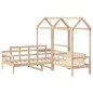 vidaXL Tagesbett und Bank mit Dach 80x200 cm Kiefernholz vidaXL Tagesbett und Bank mit Dach 80x200 cm Kiefernholz