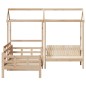 vidaXL Tagesbett und Bank mit Dach 80x200 cm Kiefernholz vidaXL Tagesbett und Bank mit Dach 80x200 cm Kiefernholz