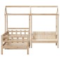 vidaXL Tagesbett und Bank mit Dach 90x200 cm Kiefernholz vidaXL Tagesbett und Bank mit Dach 90x200 cm Kiefernholz