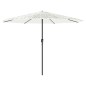 vidaXL Sonnenschirm mit Stahlmast Weiß 324x324x247 cm vidaXL Sonnenschirm mit Stahlmast Weiß 324x324x247 cm