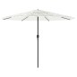 vidaXL Sonnenschirm mit Stahlmast Weiß 324x324x247 cm vidaXL Sonnenschirm mit Stahlmast Weiß 324x324x247 cm