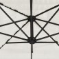 vidaXL Sonnenschirm mit Stahlmast Weiß 324x324x247 cm vidaXL Sonnenschirm mit Stahlmast Weiß 324x324x247 cm