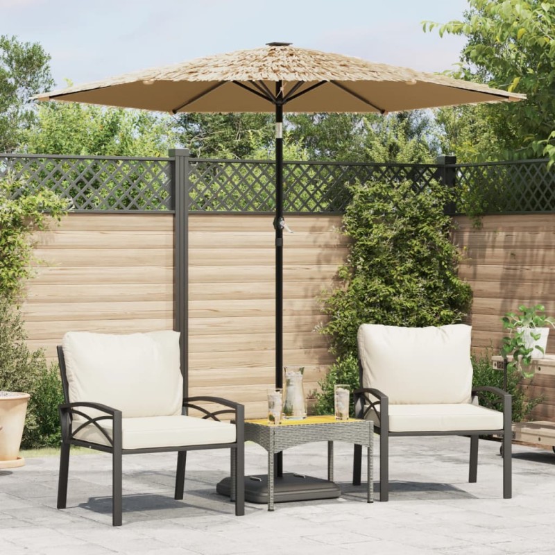 vidaXL Sonnenschirm mit Stahlmast Braun 223x223x213 cm vidaXL Sonnenschirm mit Stahlmast Braun 223x223x213 cm