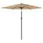 vidaXL Sonnenschirm mit Stahlmast Braun 223x223x213 cm vidaXL Sonnenschirm mit Stahlmast Braun 223x223x213 cm