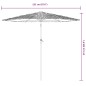 vidaXL Sonnenschirm mit Stahlmast Braun 223x223x213 cm vidaXL Sonnenschirm mit Stahlmast Braun 223x223x213 cm