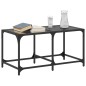 vidaXL Couchtisch mit Glasplatte Schwarz 78,5x40x40 cm Stahl vidaXL Couchtisch mit Glasplatte Schwarz 78,5x40x40 cm Stahl