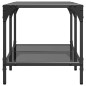 vidaXL Couchtisch mit Glasplatte Schwarz 78,5x40x40 cm Stahl vidaXL Couchtisch mit Glasplatte Schwarz 78,5x40x40 cm Stahl