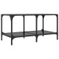 vidaXL Couchtisch mit Glasplatte Schwarz 78,5x40x40 cm Stahl vidaXL Couchtisch mit Glasplatte Schwarz 78,5x40x40 cm Stahl