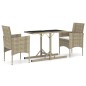 3-tlg. Garten-Essgruppe Beige 3-tlg. Garten-Essgruppe Beige