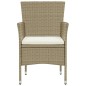 3-tlg. Garten-Essgruppe Beige 3-tlg. Garten-Essgruppe Beige