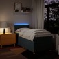 vidaXL Boxspringbett mit Matratze Blau 80x200 cm Stoff vidaXL Boxspringbett mit Matratze Blau 80x200 cm Stoff