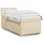 vidaXL Boxspringbett mit Matratze Creme 80x200 cm Stoff vidaXL Boxspringbett mit Matratze Creme 80x200 cm Stoff