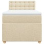 vidaXL Boxspringbett mit Matratze Creme 80x200 cm Stoff vidaXL Boxspringbett mit Matratze Creme 80x200 cm Stoff