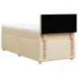 vidaXL Boxspringbett mit Matratze Creme 80x200 cm Stoff vidaXL Boxspringbett mit Matratze Creme 80x200 cm Stoff