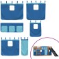 vidaXL Etagenbett mit Rutsche und Gardinen Blau 80x200 cm vidaXL Etagenbett mit Rutsche und Gardinen Blau 80x200 cm