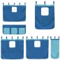 vidaXL Etagenbett mit Rutsche und Gardinen Blau 80x200 cm vidaXL Etagenbett mit Rutsche und Gardinen Blau 80x200 cm