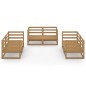 6-tlg. Garten-Lounge-Set Honigbraun Massivholz Kiefer 6-tlg. Garten-Lounge-Set Honigbraun Massivholz Kiefer
