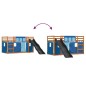 vidaXL Etagenbett mit Rutsche und Gardinen Blau 80x200 cm vidaXL Etagenbett mit Rutsche und Gardinen Blau 80x200 cm