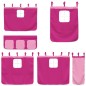 vidaXL Etagenbett mit Rutsche und Gardinen Rosa 90x200 cm vidaXL Etagenbett mit Rutsche und Gardinen Rosa 90x200 cm
