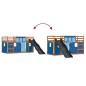 vidaXL Etagenbett mit Rutsche und Gardinen Blau 90x200 cm vidaXL Etagenbett mit Rutsche und Gardinen Blau 90x200 cm