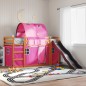 vidaXL Etagenbett mit Rutsche und Gardinen Rosa 90x200 cm vidaXL Etagenbett mit Rutsche und Gardinen Rosa 90x200 cm