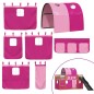 vidaXL Etagenbett mit Rutsche und Gardinen Rosa 90x200 cm vidaXL Etagenbett mit Rutsche und Gardinen Rosa 90x200 cm
