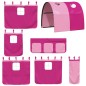 vidaXL Etagenbett mit Rutsche und Gardinen Rosa 90x200 cm vidaXL Etagenbett mit Rutsche und Gardinen Rosa 90x200 cm