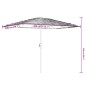 vidaXL Sonnenschirm mit Stahlmast Grün 300x200x250 cm vidaXL Sonnenschirm mit Stahlmast Grün 300x200x250 cm