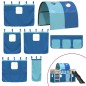 vidaXL Etagenbett mit Rutsche und Gardinen Blau 90x200 cm vidaXL Etagenbett mit Rutsche und Gardinen Blau 90x200 cm