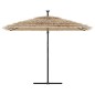 vidaXL Sonnenschirm mit LED und Stahlmast Braun 290x290x238 cm vidaXL Sonnenschirm mit LED und Stahlmast Braun 290x290x238 cm
