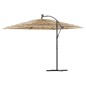 vidaXL Sonnenschirm mit LED und Stahlmast Braun 290x290x238 cm vidaXL Sonnenschirm mit LED und Stahlmast Braun 290x290x238 cm