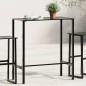 vidaXL Bartisch Schwarz 100x50x110 cm Pulverbeschichteter Stahl vidaXL Bartisch Schwarz 100x50x110 cm Pulverbeschichteter Stahl